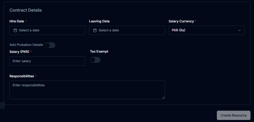 Contract Details Screenshot