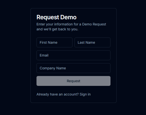 Request Demo Screenshot